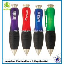 Mejor venta de impresión de la insignia personalizado de plástico corta bolígrafo gordo